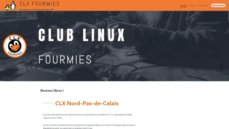Page d'accueil du site CLX-Fourmies.fr