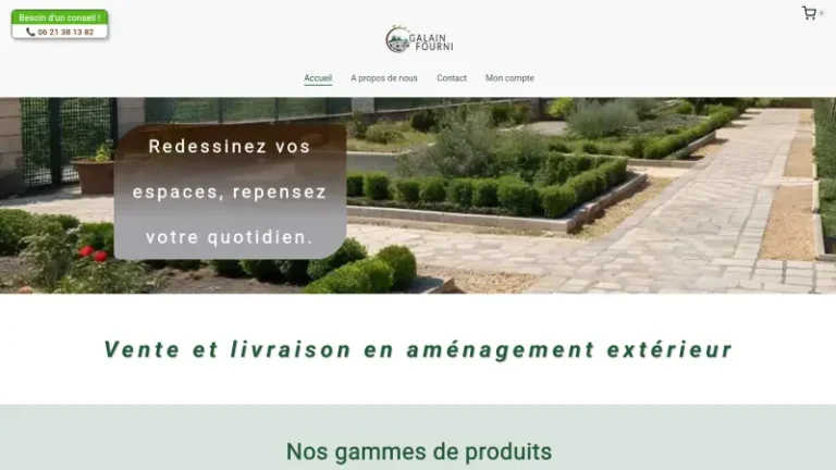 page d'accueil galain-fourni.fr
